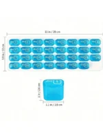 1 Piece Portable 31 Day Pill Organizer, Sealed Medication Container For Vitamins And Pills, Home Or Travel Pill Box - Image 6