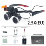 Dental Loupes Magnifier Laboratory Medical Magnifier Binocular Magnifier Headlight 5W Independent Inner Frame - Image 7