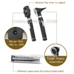 Medical LED Fiber Optic Direct Otoscope Ophthalmoscope Set Ear Eye Nose Care Endoscope ENT Doctor Diagnostic Examination Kit D3 - Image 4