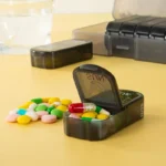 Weekly Pill Organizer Portable Travel Box Secret Compartments Pill Box for Vitamins Medicine Fish Oils Dust-Proof Storage Box
