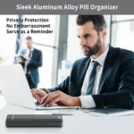 Serfeymi Metal Weekly Pill Organizer - 7-Day Travel Pill Case w/ Spare Gasket | Dosette Box, Tablet & Medicine Holder - Image 3