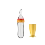 Safe Useful Silicone Baby Bottle With Spoon Food Supplement Rice Cereal Bottles Squeeze Spoon Milk Feeding Bottle Cup - Image 12