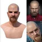 2025 Silicone Mask Halloween New Breathable Bald Mustache Old Man Headgear Cosplay Props Photography Accessories Halloween Masks