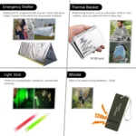 151-Piece Emergency Survival Kit with First Aid Gear, Tactical Tools for Outdoor Camping, Earthquake & Adventure Safety - Image 6