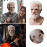 2025 New Male Halloween Masks Of Terror Full Head Face Realistic Silicone Grandpa Wrinkle Real Elderly Mask Party Cosplay Props - Image 5