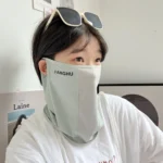 1Pc UPF50+ UV Protection Ice Silk Mask for Women Summer Cycling Hiking Breathable Traceless Thin Sunscreen Face Cover Balaclava - Image 7