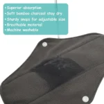 S+M+XL Reusable Menstrual Pads Bamboo-Charcoal Absorbency Panty Liner Women Period Panties Cloth Pad Washable Sanitary Napkins