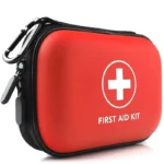 Portable First Aid Kit in Hard Shell Case with Carabiner Clip & Compact Emergency Medical Bag for Home, Outdoor, Travel, Cam;’&*