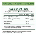 Alpha Lipoic Acid Capsules - Promotes Nervous System Health, Blood Circulation, Cardiovascular Support, Brain Health - Image 2