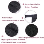 Synthetic Long Corn Wavy Ponytail Hairpiece Wrap on Hair Clip Ombre Brown Blonde Hair Extensions Pony Tail - Image 3