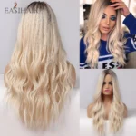 EASIHAIR Long Body Wave Wigs Ombre Black Brown Blonde Synthetic Wig Cosplay Middle Part Natural Heat Resistant Wig for Women - Image 13