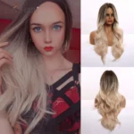 EASIHAIR Long Body Wave Wigs Ombre Black Brown Blonde Synthetic Wig Cosplay Middle Part Natural Heat Resistant Wig for Women - Image 11