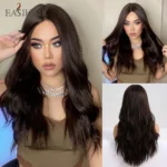 EASIHAIR Long Body Wave Wigs Ombre Black Brown Blonde Synthetic Wig Cosplay Middle Part Natural Heat Resistant Wig for Women - Image 10