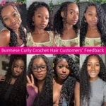 Uloversbeauty Burmese Curly Crochet Human Hair 20 22 Miracle Knots Crochet Human Hair 12A Feather Crochet Braids Hair Extensions - Image 6