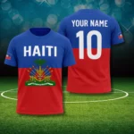 2026 New Haiti Football T-shirts Sports Casual Haitian Soccer Jersey Free Custom Diy Name Tees Gifts Wholesale Sports T Shirts - Image 2