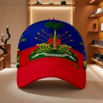 1pc Haitian Flag Pride Print Adjustable Snapback Cap - Suitable for Daily Wear, Streetwear, & Outdoor, Fitted Dad Hat with Haiti - Image 2