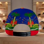 1pc Haitian Flag Pride Print Adjustable Snapback Cap - Suitable for Daily Wear, Streetwear, & Outdoor, Fitted Dad Hat with Haiti - Image 6