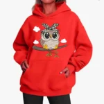 2025New Cute Owl Design Women Hoodies American Style Casual Hoody Autumn Hip Hop Hoodie Casual Fleece Clothing Female Sweatshirt - Image 7