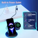 JHK 48 Inch Computer Desk with with Shelves Storage Drawers Office Wood Table with LED Lights Power Outlets Gaming Desk - Image 6