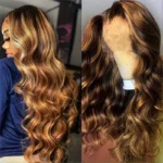 P4/27 Highlight  Brown Body Wave 13x6 Human Hair Wig Honey Blonde Colored 13x4 HD Lace PrePlucked 40 46 Inch Wigs For Women - Image 3
