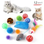 DualPet Kitten Toys Variety Cat Toy Combination Set Cat Toy Funny Cat Stick Sisal Mouse Bell Ball Cat Supplies 20 Piece Set - Image 11