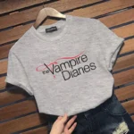 New The Vampire Diaries Graphic Print T-shirt Men's and Women's Personalized Creative Round Neck Short Sleeve Shirt - Image 9