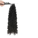 5 Pack Burmese Curly Crochet Hair Knotless Feather Pre-Separated Crochet Braids Light Weight Reusable Brazilian Hair Extension - Image 4