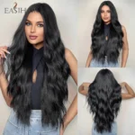 EASIHAIR Long Body Wave Wigs Ombre Black Brown Blonde Synthetic Wig Cosplay Middle Part Natural Heat Resistant Wig for Women - Image 15