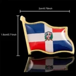 North America The Dominican Republic Flag Lapel Pin Badges On Backpack Clothes Pin Decoration - Image 2