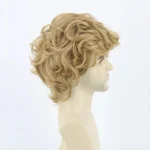 HAIRJOY Synthetic Hair Men Wigs Blonde Short Curly Wavy Layered Cosplay Costume Party Wig Man Wig Halloween Wigs - Image 2
