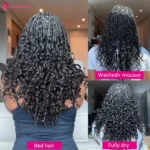 Uloversbeauty Burmese Curly Crochet Human Hair 20 22 Miracle Knots Crochet Human Hair 12A Feather Crochet Braids Hair Extensions - Image 4