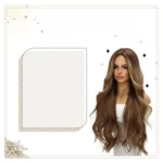 Light Brown Blonde Long Wavy Middle Part Hair Daily Natural Wavy Heat Resistant Fiber for Women Brown Highlight Synthetic Wig - Image 4