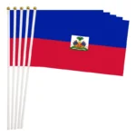 xvggdg  100pcs  14 * 21cm   Haiti   hand flag Promotion Wholesale Small  Haiti  Hand Waving National Flag