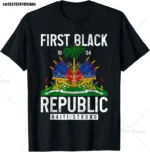 Haitian Coat of Arms Haiti Emblem Symbol Vintage T Shirts Cotton Streetwear Short Sleeve Birthday Gifts Summer Mens Clothing - Image 2