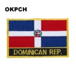Dominican Rep. Flag Embroidery Patches Iron on Saw on Transfer patches Sewing Applications for Clothes in Home&Garden - Image 14