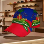 1pc Haitian Flag Pride Print Adjustable Snapback Cap - Suitable for Daily Wear, Streetwear, & Outdoor, Fitted Dad Hat with Haiti
