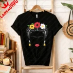 Frida Inspired Floral Portrait Shirt Minimalist Mexican Art Tee Graphic T Shirts Oversized T Shirt  Aesthetic Clothes Harajuku - Image 11