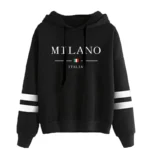 Hoodies Womens Sweatshirts Hot Sales Printing Daily Versatile Pullovers Stripe Jogging Sports Clothing Casual Woman Hooded Tops - Image 2