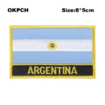Dominican Rep. Flag Embroidery Patches Iron on Saw on Transfer patches Sewing Applications for Clothes in Home&Garden - Image 4