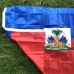 TIKI FLAG Haiti Flag 3x5fts  90x150cm polyester Ayiti Ht Haiti National hanging Flag for decoration