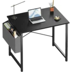 31 inch Computer Desk for Small Spaces, Home Office Writing Table with Storage Bag, Black