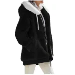 Autumn Winter Fashion Women's Coat New Casual Hooded Zipper Lady Clothes Cashmere Female Fleece Jacket Solid Color Ladies Coats - Image 2
