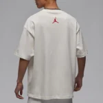 Nike Official Jordan Men's Soft Skin-Friendly Breathable Round Neck T-Shirt HJ3965-133 - Image 2