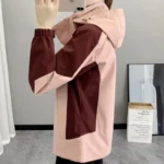 Outdoor Climbing Hiking Jacket Women Patchwork Sports Waterproof Hooded Coat Trekking Mountain Windbreaker Jackets Raincoat - Image 5