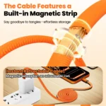 240W Magnetic Flat Cable High Speed Data Transfer USB C Cable Type C To Type C Fast Charging Cable for iphone 15 16 17 Samsung - Image 2