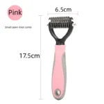 Pet Deshedding Brush Double Sided Pet Grooming Tool for Shedding and Dematting - Stainless Steel Dog Comb with Effective Results - Image 8