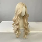 Big waves of golden synthetic wig for Halloween party cosplay role-playing daily wear with high-temperature synthetic wig cap - Image 5