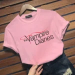 New The Vampire Diaries Graphic Print T-shirt Men's and Women's Personalized Creative Round Neck Short Sleeve Shirt - Image 5