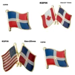 Dominican Rep Flag Badge Brooch Natinal Lapel Pins Flag Lapel Pins Country Flag Badge