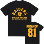 TV Heated Rivalry Llya Rozanov 81 Boston Raiders Tee Women Men Clothing Short Sleeve Cotton Fashion T-shirt Graphic Print TShirt - Image 5